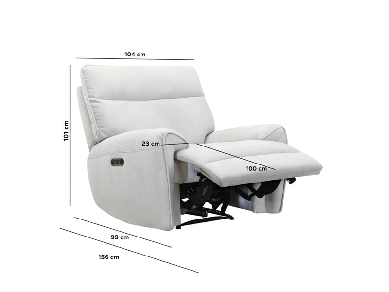  Fauteuil relax motorisé en tissu microfibre gris clair – connor  - Conforama D