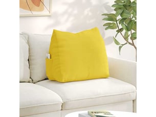 Coussin de dos, coussin de dossier jaune clair 60 x 20 x 50 cm tissu cf54788