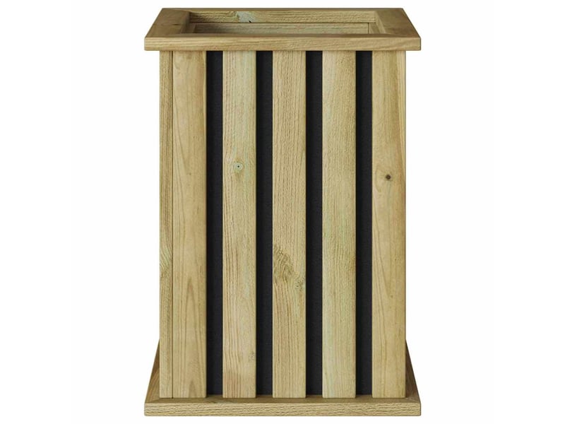  Jardinière - caisses de plantation marron 33 x 33 x 45 cm pinède imprégnée  - Conforama E
