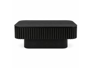 Table basse rectangulaire coloris noir   - 60 cmx98 cm