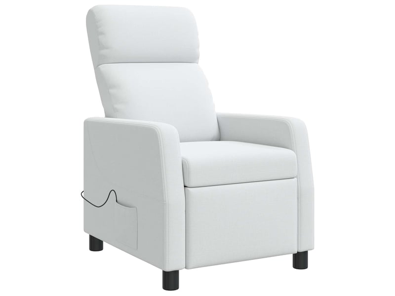 Vidaxl fauteuil de massage inclinable blanc tissu - Conforama E