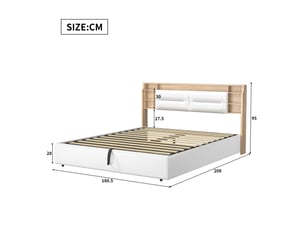 Lit coffre 160x200 cm coloris blanc