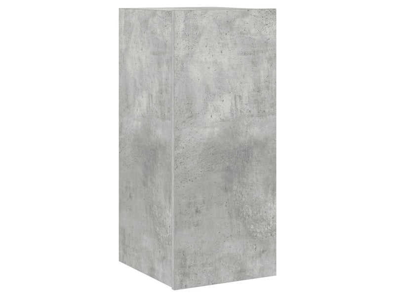  Meuble tv - banc tv - meuble de rangement mural avec lumières led gris béton 30,5x35x70 cm  - Conforama C