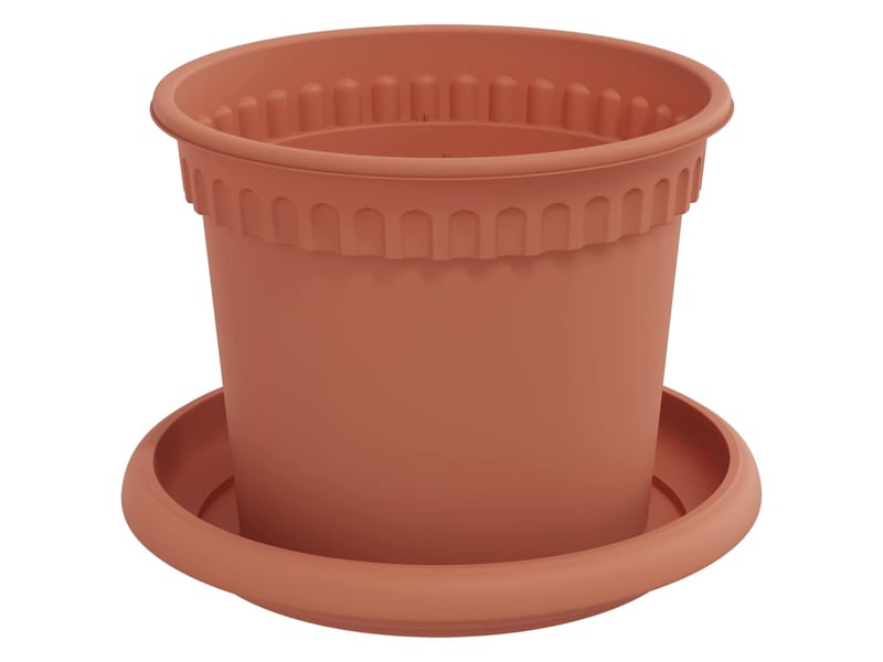 Jardinière - pots de plantes 24 pcs rouge brique plastique - Conforama E