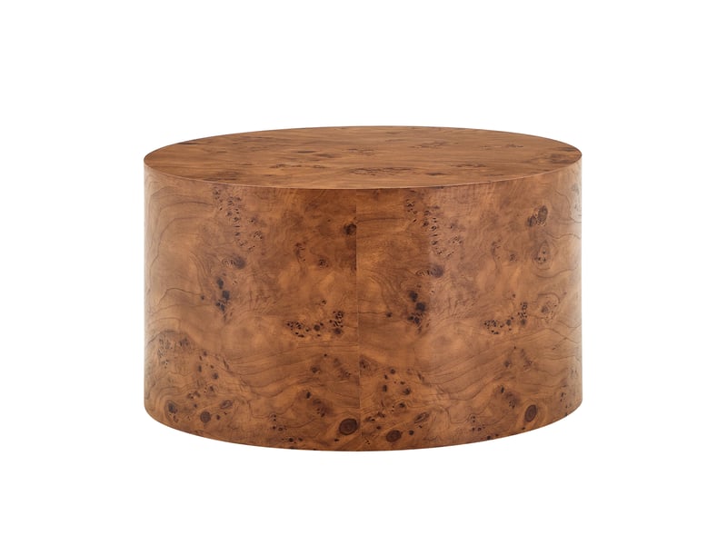 Tables gigognes rondes 2 pièces 62 8 cm et 44 cm brun mdf avec rangement et couvercle amovible evarich - Conforama A