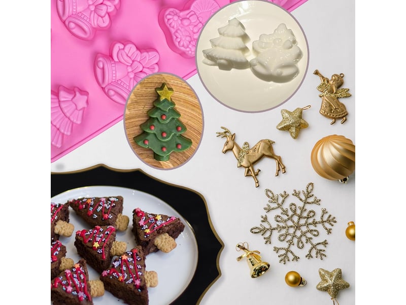  8 cavités ustensiles à pâtisserie antiadhésif moule en silicone pour muffins, gâteau au chocolat, moule à savons, cupcake et gelée - ustensile de cuis  - Conforama E
