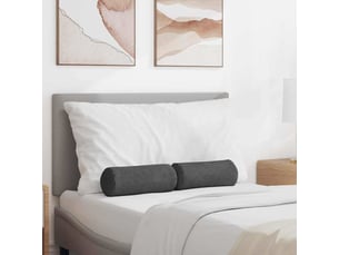 Lot de 2 coussins d'accent, coussins décoratifs, coussins lombaires gris foncé ø 15 x 40 cm cf56735