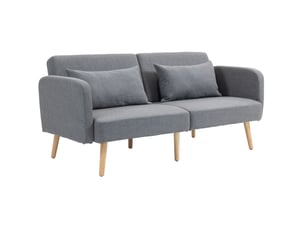 Canapé convertible 3 places 170x83x80 cm dossier réglable gris