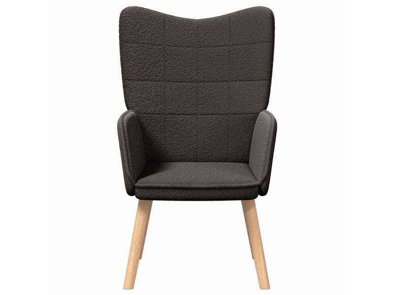  Fauteuil salon, fauteuil relax gris foncé 62 x 67 x 95,5 cm tissu sherpa  - Conforama D