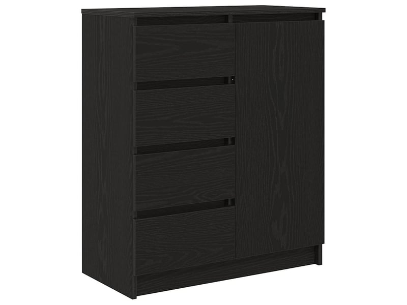  Buffet - bahut - meuble de rangement avec tiroirs chêne noir 71x35x84 cm bois d'ingénierie  - Conforama A