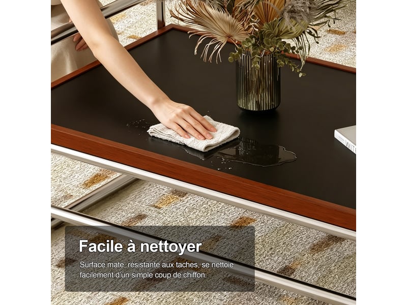  Table basse pivotante à 90°, table de salon rabattable 2-en-1 de 127 cm  - Conforama W