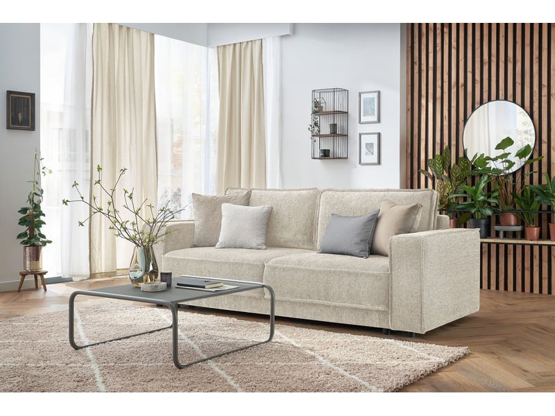  Bobochic canapé droit convertible coffre emile blanc EMILE - Conforama C