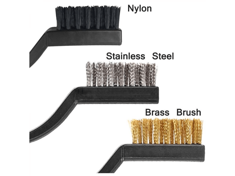  15 pièce brosse métallique en acier inoxydable en laiton et nylon brosse metallique pour nettoyer rouille scories de soudage  - Conforama B