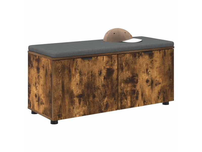  Banc d'entrée, banc interieur avec coussin chêne fumé 100x38x46 cm shl42540  - Conforama C