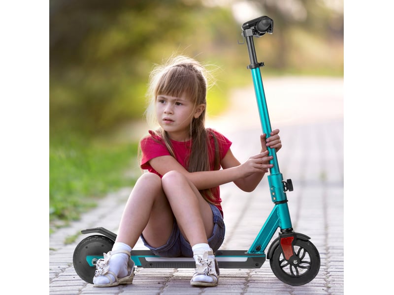  Trottinette électrique enfant 84x104 cm pliable verte  - Conforama C