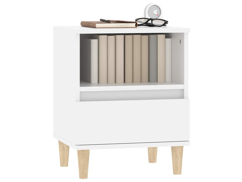  Lot de 2 tables de chevet - cabinet de chevet - table de nuit blanc 40x35x50 cm  - Conforama C