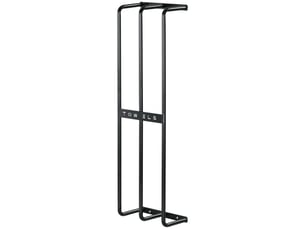 Porte serviettes mural 3 barres en métal noir - peut contenir jusqu'à 6 serviettes, dim. 21l x 12p x 74h cm