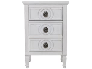 Table de chevet en bois blanc 46x32,5x67 cm h
