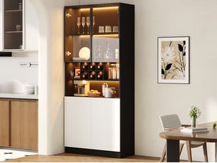 Vitrine coloris bicolore 4 étagère(s) <strong>BIQZUYA</strong> <strong></strong> - 80 cmx180 cm
