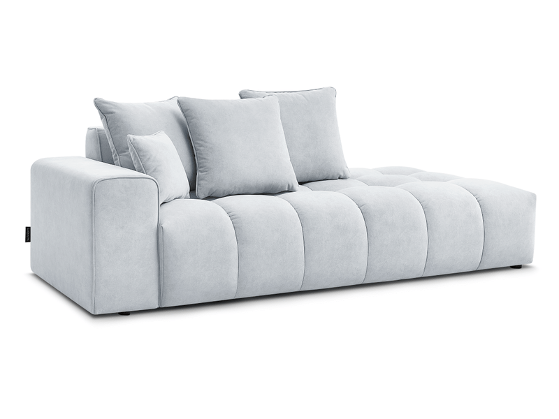  Bobochic canapé droit fixe mont-blanc velours gris clair  accoudoir gauche MONT-BLANC - Conforama A