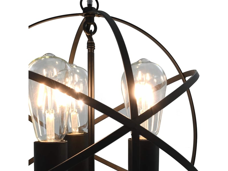  Lampe suspendue, suspension luminaire noir sphère 3 ampoules e27  - Conforama E