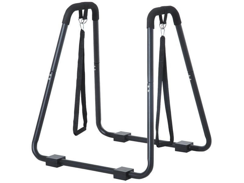  Station de dips 90x81x92,5 cm structure en acier noire  - Conforama A