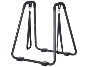 Station de dips 90x81x92,5 cm structure en acier noire