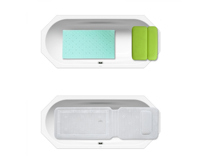  Tapis de bain complet avec oreiller 3d air mesh, support ergonomique, ventouses antidérapantes pour baignoire et spa  - Conforama B