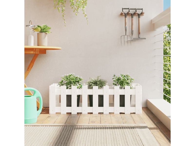  Jardinière - lit surélevé de jardin design de clôture 100x30x30cm pin massif  - Conforama B