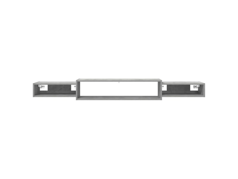  Meuble tv - banc tv - meuble de rangement mural montage mural gris béton 180 x 28 x 21 cm  - Conforama E