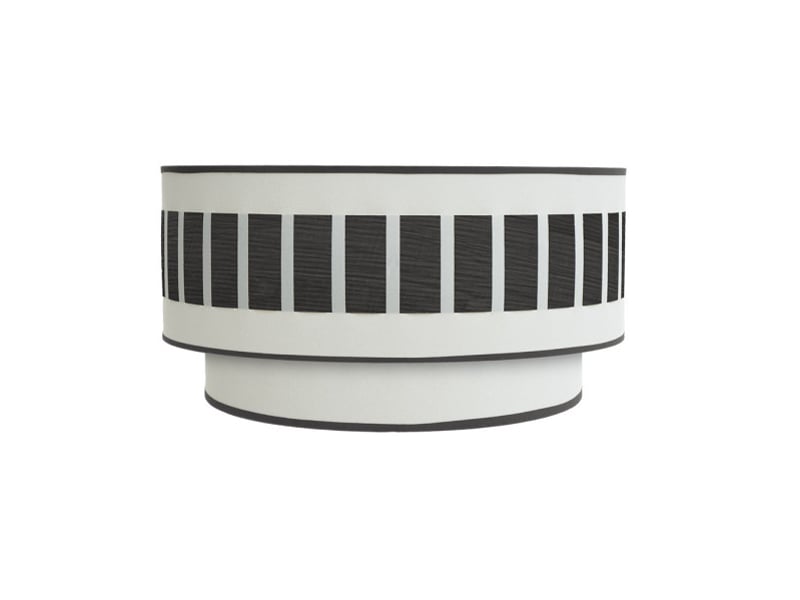  Applique murale fabrilamp ivanna blanc bois noir 1 x e27 17x30x15 cm 188461009 - Conforama A