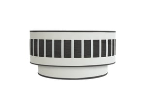 Applique murale fabrilamp ivanna blanc bois noir 1 x e27 17x30x15 cm