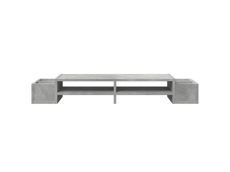  Support de moniteur table meuble bureau avec rangement bois d'ingénierie gris 02_0044925  - Conforama B