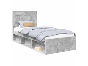 Lit simple 100x200 cm coloris gris