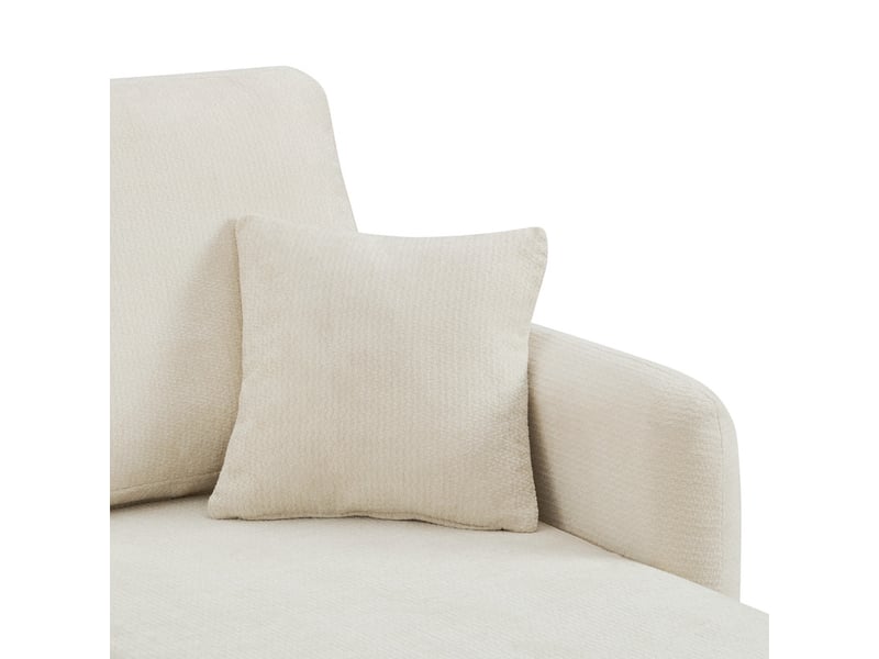  Canapé d'angle en l ,3 places, confort d'assise supérieur grâce à une mousse haute densité,187 x 144 x 85cm,beige  - Conforama E