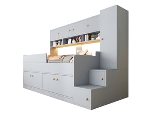 Lit combiné 90x200 cm    coloris gris