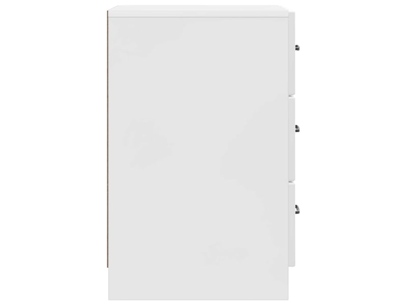  Table de chevet - cabinet de chevet - table de nuit blanc brillant 43 x 41 x 63,5 cm  - Conforama E