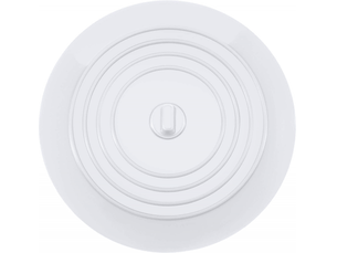 Bouchon de baignoire en silicone, bouchon d'évier, diamètre 15,3 cm, bouchon de vidange universel (1 pièce, blanc)