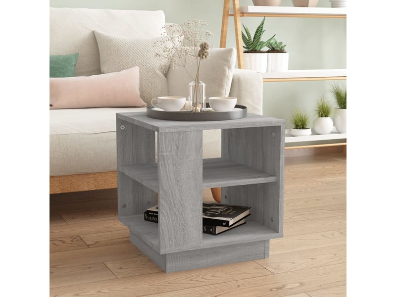  Table basse | table de salon sonoma gris 40x40x43 cm bois d'ingénierie  - Conforama B