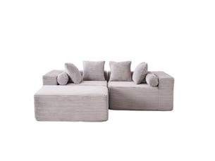 Canapé modulable en l 215,9x84,1 cm gris