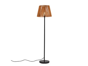 Lampadaire d'extérieur noir avec abat-jour en corde orange ip44 - virginia jayla