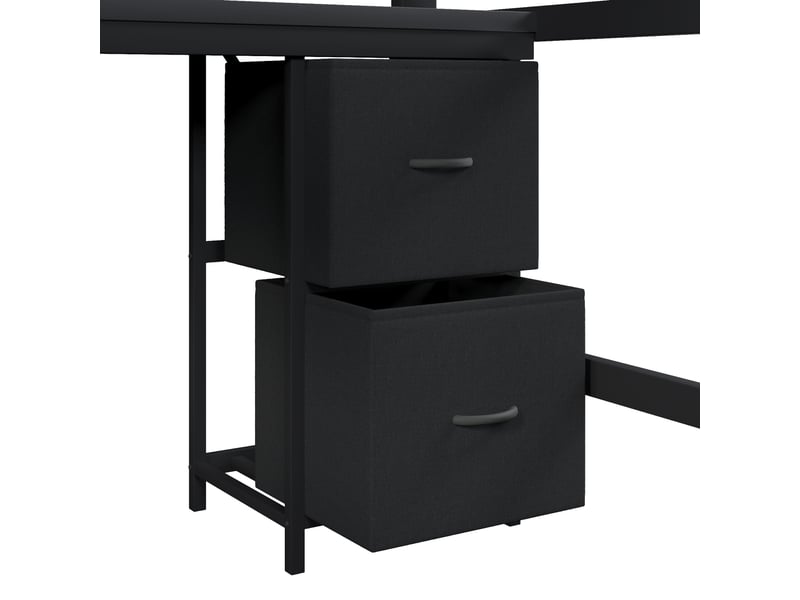  Lit mezzanine métal 140 x 200 cm avec bureau intégré, rangement, led réglable par application et station usb, noir  - Conforama W