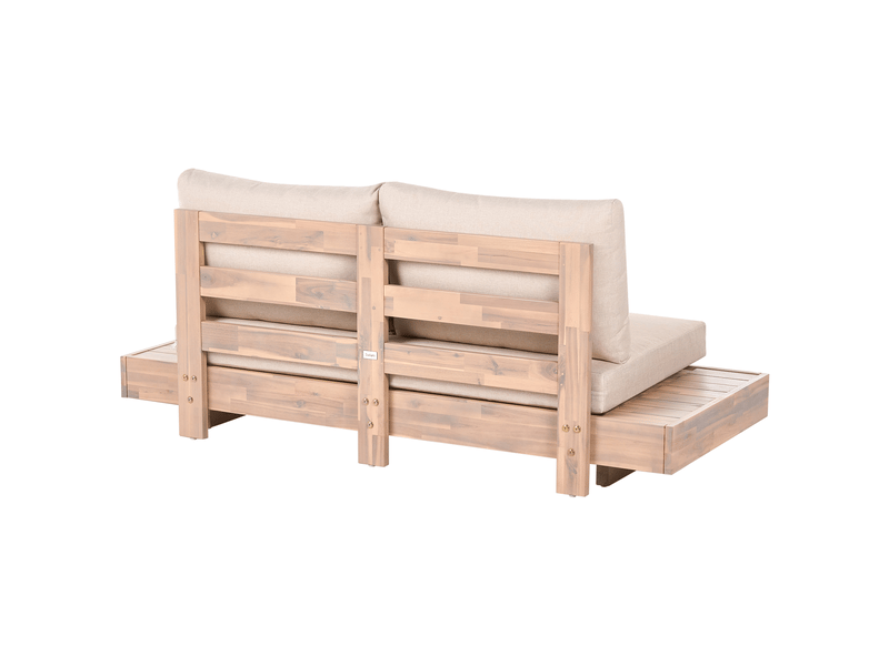  Canapé de jardin 2 places marettimo bois d'acacia certifié beige  - Conforama E