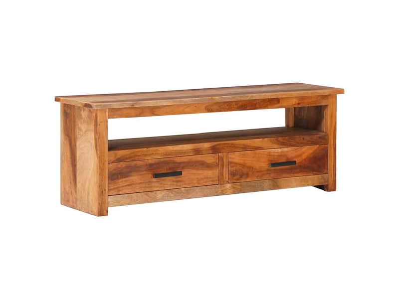  Meuble tv - banc tv - meuble de rangement 118x30x40 cm bois massif  - Conforama B