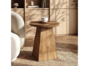 Table basse rond(e) coloris marron TRIBESIGNS 