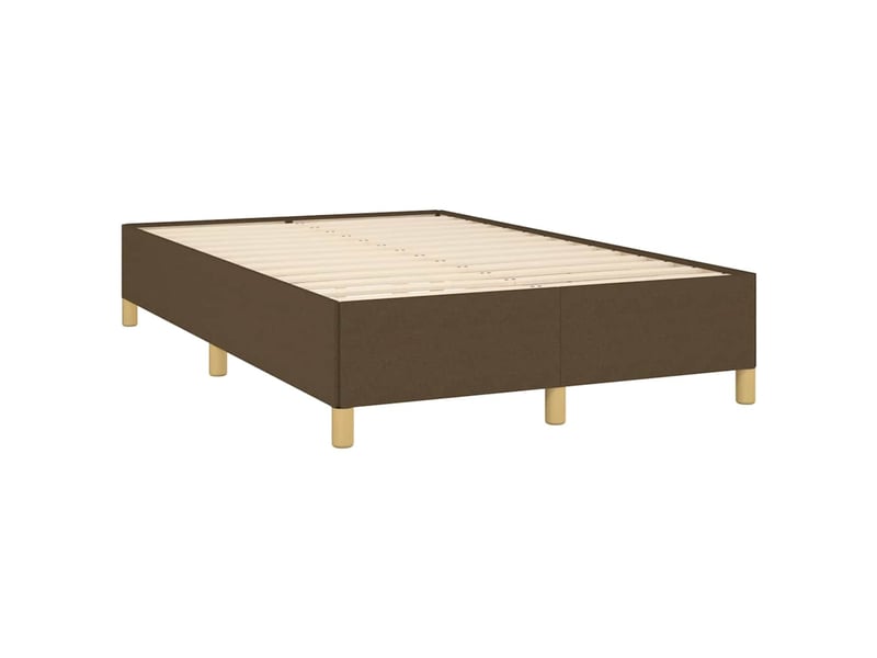  Lit double- lit adulte -  cadre de lit sans matelas marron foncé 120x190 cm tissu  - Conforama B