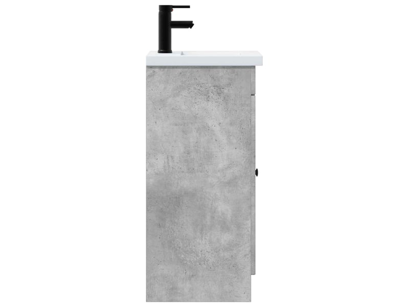  Meuble salle de bain avec évier, meuble de rangement gris béton 42x40x84.5 cm shl8933  - Conforama E