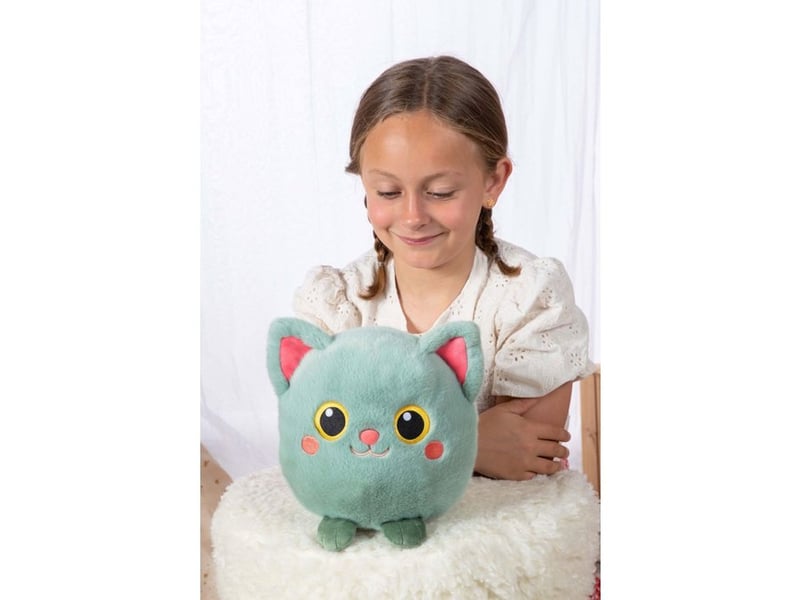  Peluche chat moko maru kitty 20 cm vert 72022 - Conforama C