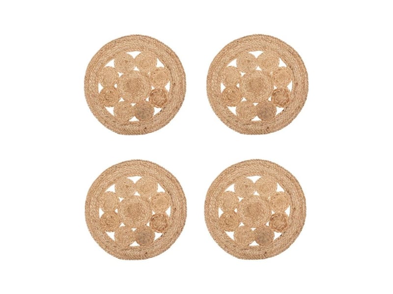  Atmosphera – set de table en jute ajouré ø 38 cm – protection contre taches et rayures – style rustique et élégant – facile à nettoyer  - Conforama A