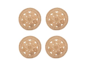 Atmosphera – set de table en jute ajouré ø 38 cm – protection contre taches et rayures – style rustique et élégant – facile à nettoyer